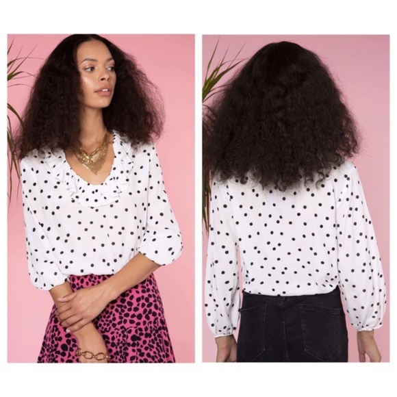 NWT! RIXO London Alora Cropped Blouse Top XS - Picture 1 of 11